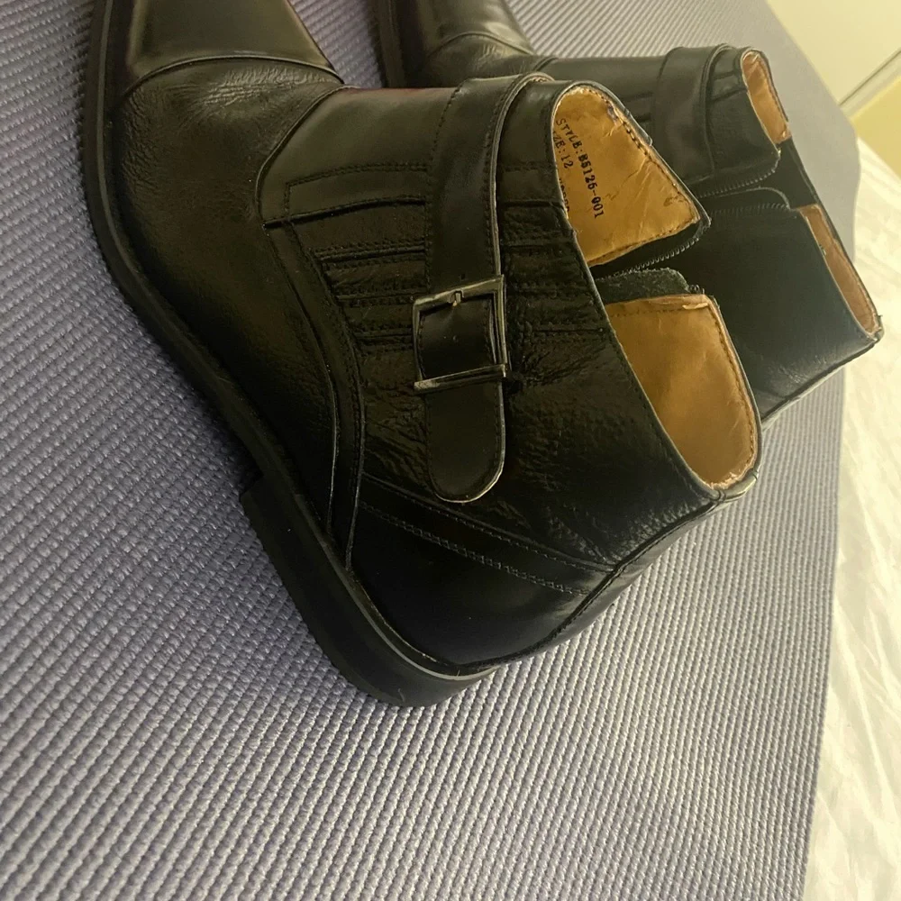 La Milano Premium Grain Leather Oil-Rub Black Ankle Boot* Men’s size 12